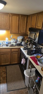 Kitchen residential - This kitchen felt bigger after the dishes were washed.