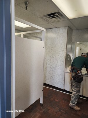 bathroom remodeling - This was an old bathroom and it was in bad shape. I installed drywall tile cabinets and do painting.   customer  loving it.