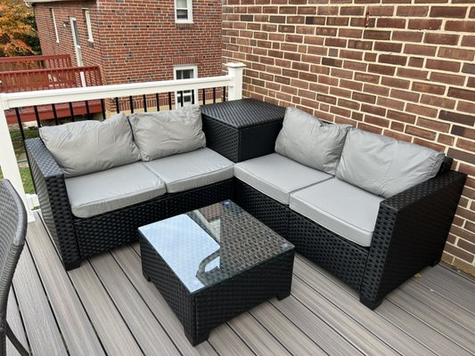 Outdoor Patio Lounge Set - This Outdoor Patio Set was completed by Owner, Nick. Outdoor Patio Lounge Set - This Outdoor Patio Set was completed by Owner, Nick.