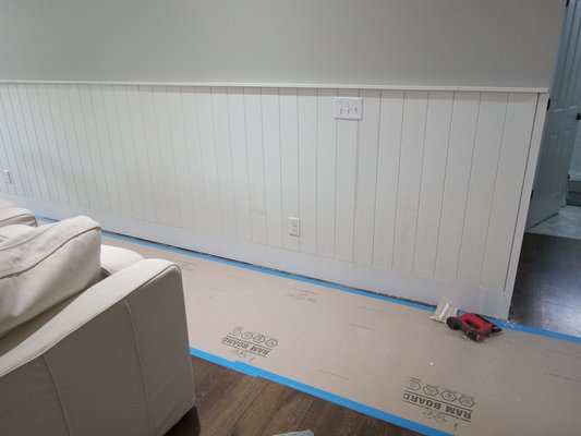 Standard wall Frame Fix - This repair, was of a few rotted panels for replacement as well as overall paint. Wood storage bins/sit benches structured as per customer request