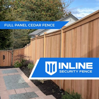 Full Panel Cedar Fence - Full Panel Cedar Fence offered by Inline Security Fence! Full Panel Cedar Fence - Full Panel Cedar Fence offered by Inline Security Fence!