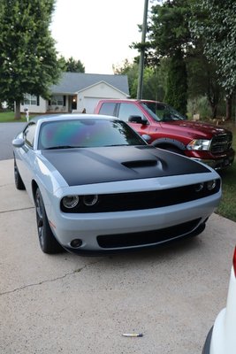 2020 Dodge Challenger - Matte black hood wrap 2020 Dodge Challenger - Matte black hood wrap