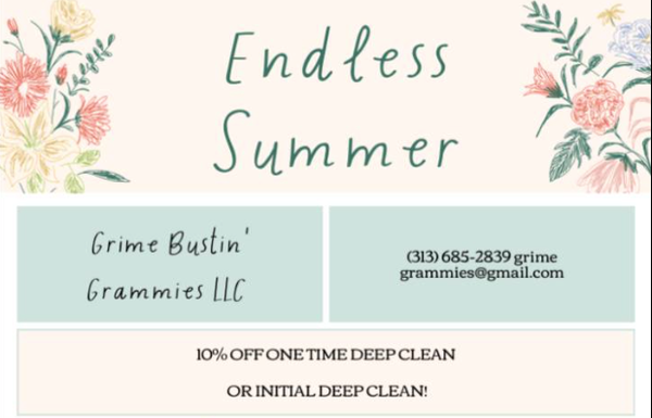 SUMMER SALE🧼✨ - Summer is here! Let the Pros handle the mess, and endlessly enjoy the rest!
📞 Call Today: (313) 685-2839 save 10% off your first Deep Clean! SUMMER SALE🧼✨ - Summer is here! Let the Pros handle the mess, and endlessly enjoy the rest!
📞 Call Today: (313) 685-2839 save 10% off your first Deep Clean!
