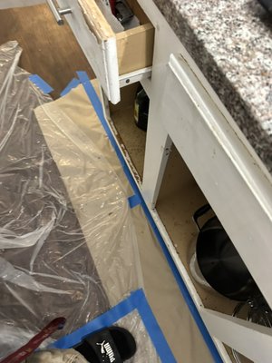 Pintura de gabinetes - Le cambié el color de los gabinetes del blanco a negro Pintura de gabinetes - Le cambié el color de los gabinetes del blanco a negro