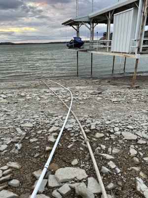 Pipe replacement Lake Bridgeport - Remove approximately 80’ of 2 in pvc and replaced it