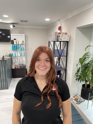 Fall look - Fall look: Soft curls, Young energetic bright, beauty of shades, and dimension. Fall look - Fall look: Soft curls, Young energetic bright, beauty of shades, and dimension.