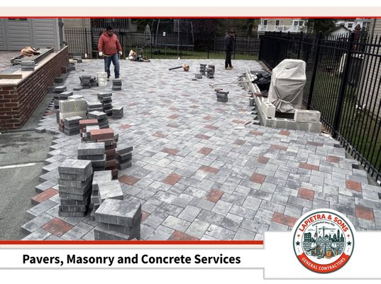 Pavers, Masonry and Concrete Services - Complete paver installation project including full demolition, excavation, grading, and installation of a new paver system.
We installed a proper base, ensured correct pitch for drainage, and finished with high-quality pavers for long-term durability and clean appearance. Pavers, Masonry and Concrete Services - Complete paver installation project including full demolition, excavation, grading, and installation of a new paver system.
We installed a proper base, ensured correct pitch for drainage, and finished with high-quality pavers for long-term durability and clean appearance.