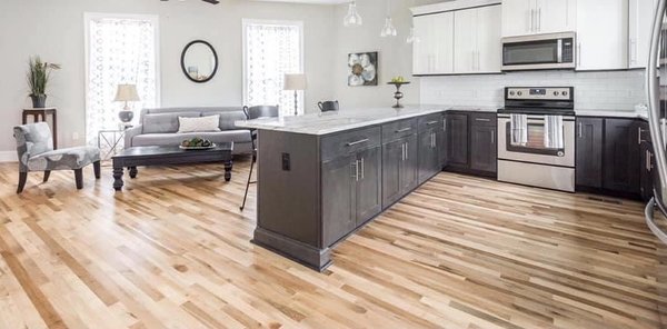 Kitchen Remodel 2019 - This kitchen went from gross to a new area to cook! The Floors just brighten up the space and gave it an overall modern look!