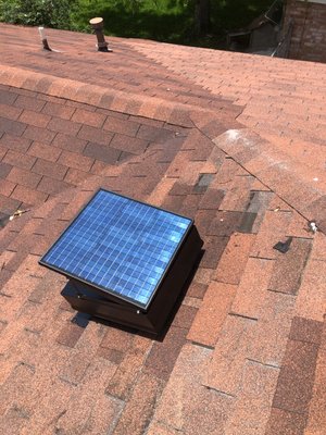 Solar Fan Installation Services - Looking to keep your attic cooler and your energy bills lower? Our professional solar fan installation service is the perfect eco-friendly solution. We specialize in installing high-quality solar attic fans that harness the power of the sun to improve ventilation and reduce heat buildup. Plus, we stand by our work with a lifetime warranty, giving you peace of mind for years to come. Enjoy a more comfortable home and potentially save on cooling costs. Contact us today to learn how we can help you stay cool with the power of solar energy!