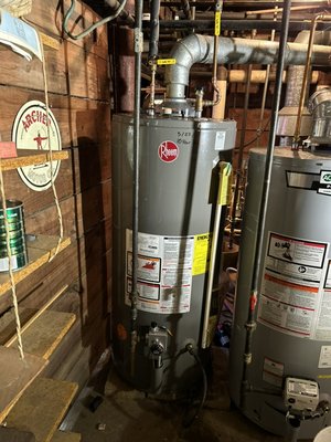 Emergency Water Heater Replacement - Customer had a partially finished basement and was concerned about flooding due to an old water heater. We were able to replace the water heater same day and prevented significant water damage.