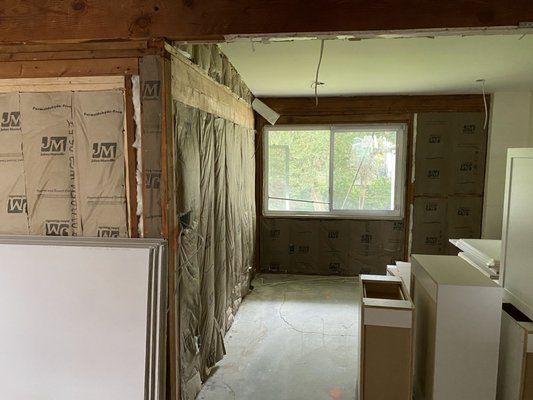 Insulation Installing - We finished this 1-story apartment trusted by our client and proceed to work with the installment of insulation in every frame shown making is secure for soundproofing in the walls and ceiling. Finished in 1-day and leaving no waste with experienced workers. Insulation Installing - We finished this 1-story apartment trusted by our client and proceed to work with the installment of insulation in every frame shown making is secure for soundproofing in the walls and ceiling. Finished in 1-day and leaving no waste with experienced workers.