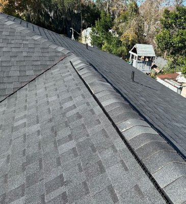 Before and After - Before: This roof had visible damage, missing shingles, and risk of leaks.
After: Replaced and reinforced for maximum durability, giving the home a fresh look and dependable protection.