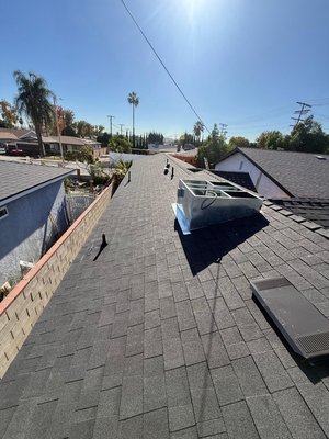 Roof replacement in North Hollywood - Complete roof replacement with vents and metal corners Roof replacement in North Hollywood - Complete roof replacement with vents and metal corners