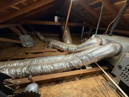 Complete HVAC system changeout with reduct and redesign - customer had been living with un even airflow throughout the home for years and once the system had a major breakdown due to poorly designed ductwork being the root cause ,decided to get it done the right way with a new HVAC system and properly designed ductwork Complete HVAC system changeout with reduct and redesign - customer had been living with un even airflow throughout the home for years and once the system had a major breakdown due to poorly designed ductwork being the root cause ,decided to get it done the right way with a new HVAC system and properly designed ductwork