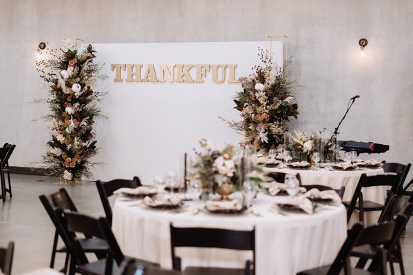 We would love to host your next event - Here is a little throw back to the beautiful Thanksgiving dinner we had at our venue this year Every detail of this event was absolutely stunning! We would love to host your next event - Here is a little throw back to the beautiful Thanksgiving dinner we had at our venue this year Every detail of this event was absolutely stunning!