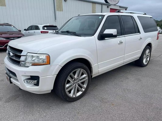 2017 FORD EXPEDITION EL - VIN
1FMJK2AT9HEA10927
Mileage
119,457 mi
Engine
V6, ECOBOOST, TT, 3.5L
Drive Train
4WD
Stock Number
A10927
Transmission
AUTOMATIC
Trim
LIMITED SPORT UTILITY 4D
Exterior Color
WHITE
Interior Color
BLACK
Body Type
SUV
Vehicle Location
1928 NW WOODS CHAPEL RD, BLUE SPRINGS, MO 64015
Title Brand
CLEANLEATHER
BACKUP CAMERA
HILL DESCENT CONTROL
DUAL AIR BAGS
KEYLESS ENTRY
CD/MP3 (SINGLE DISC)
REVERSE SENSING SYSTEM
DUAL POWER SEATS
HEATED & COOLED SEATS
F&R HEAD CURTAIN AIR BAGS
FOG LIGHTS
POWER DOOR LOCKS
ELECTRONIC POWER STEERING
DAYTIME RUNNING LIGHTS
AIR CONDITIONING
SYNC
ALARM SYSTEM
CRUISE CONTROL
ROOF RACK
AIR CONDITIONING, REAR
SIRIUSXM SATELLITE
QUAD SEATING (4 BUCKETS)
TILT & TELESCOPING WHEEL
AM/FM/HD RADIO
KEYLESS START
RUNNING BOARDS
TOWING PKG
POWER THIRD ROW
TRACTION CONTROL
POWER WINDOWS
ABS (4-WHEEL)
BLIND-SPOT ALERT
NAVIGATION SYSTEM
SIDE AIR BAGS
OVERSIZED PREMIUM WHEELS 20"+
ADVANCETRAC
HILL START ASSIST CONTROL
SONY PREMIUM SOUND
MOON ROOF
POWER LIFTGATE RELEASE 2017 FORD EXPEDITION EL - VIN
1FMJK2AT9HEA10927
Mileage
119,457 mi
Engine
V6, ECOBOOST, TT, 3.5L
Drive Train
4WD
Stock Number
A10927
Transmission
AUTOMATIC
Trim
LIMITED SPORT UTILITY 4D
Exterior Color
WHITE
Interior Color
BLACK
Body Type
SUV
Vehicle Location
1928 NW WOODS CHAPEL RD, BLUE SPRINGS, MO 64015
Title Brand
CLEANLEATHER
BACKUP CAMERA
HILL DESCENT CONTROL
DUAL AIR BAGS
KEYLESS ENTRY
CD/MP3 (SINGLE DISC)
REVERSE SENSING SYSTEM
DUAL POWER SEATS
HEATED & COOLED SEATS
F&R HEAD CURTAIN AIR BAGS
FOG LIGHTS
POWER DOOR LOCKS
ELECTRONIC POWER STEERING
DAYTIME RUNNING LIGHTS
AIR CONDITIONING
SYNC
ALARM SYSTEM
CRUISE CONTROL
ROOF RACK
AIR CONDITIONING, REAR
SIRIUSXM SATELLITE
QUAD SEATING (4 BUCKETS)
TILT & TELESCOPING WHEEL
AM/FM/HD RADIO
KEYLESS START
RUNNING BOARDS
TOWING PKG
POWER THIRD ROW
TRACTION CONTROL
POWER WINDOWS
ABS (4-WHEEL)
BLIND-SPOT ALERT
NAVIGATION SYSTEM
SIDE AIR BAGS
OVERSIZED PREMIUM WHEELS 20"+
ADVANCETRAC
HILL START ASSIST CONTROL
SONY PREMIUM SOUND
MOON ROOF
POWER LIFTGATE RELEASE