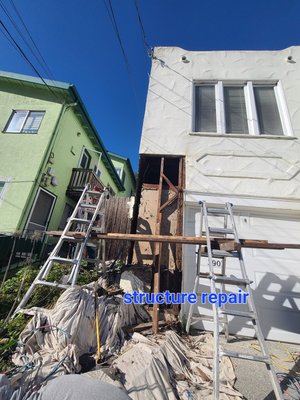 Stucco, Structural Repairs and Paint Matching - We did Stucco repair, structure repair and paint and all and we matched the paint as well