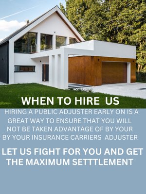 When to Hire us - Don't wait to get us involved! When to Hire us - Don't wait to get us involved!