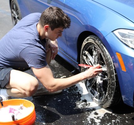 Hand wash - two bucket method of a diligent and in depth hand wash of the entire vehicle Hand wash - two bucket method of a diligent and in depth hand wash of the entire vehicle