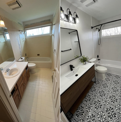 Full Bathroom Remodeling - EUTS Construction specializes in transforming old and outdated bathrooms into sleek, modern spaces. We can redesign bathrooms to meet contemporary standards while listening to your budget and needs. We are committed to delivering high-quality renovations. To begin your transformation, we offer free estimates, giving you a clear idea of how we can turn your vision into reality. Full Bathroom Remodeling - EUTS Construction specializes in transforming old and outdated bathrooms into sleek, modern spaces. We can redesign bathrooms to meet contemporary standards while listening to your budget and needs. We are committed to delivering high-quality renovations. To begin your transformation, we offer free estimates, giving you a clear idea of how we can turn your vision into reality.
