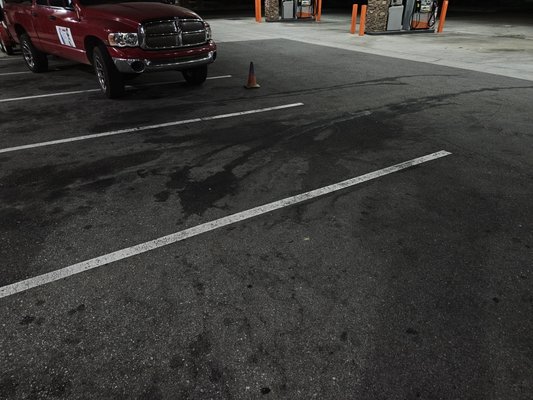 parking lot washing - before and after of a parking lot washing at a gas station parking lot washing - before and after of a parking lot washing at a gas station