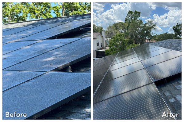 Solar panel cleaning - Gentle cleaning of weathered solar panels Solar panel cleaning - Gentle cleaning of weathered solar panels