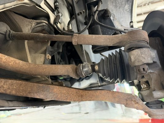 Lower control arms and inner and outer tie rod replacement - Customer requested replacement of lower control arms and both inner and both outer tie rods. We performed the service as requested in a timely and professional manner. The customer utilized our new customer half off labor rates deal and was overall very satisfied. Lower control arms and inner and outer tie rod replacement - Customer requested replacement of lower control arms and both inner and both outer tie rods. We performed the service as requested in a timely and professional manner. The customer utilized our new customer half off labor rates deal and was overall very satisfied.