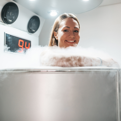 Cryotherapy Whole Body and Local - Step into our full-body cryotherapy suite and experience rapid recovery and energizing benefits. Cryotherapy sessions use ultra-cold temperatures to reduce inflammation, improve muscle recovery, boost endorphins, and support pain management. Perfect for athletes and anyone looking to enhance their well-being naturally. Cryotherapy Whole Body and Local - Step into our full-body cryotherapy suite and experience rapid recovery and energizing benefits. Cryotherapy sessions use ultra-cold temperatures to reduce inflammation, improve muscle recovery, boost endorphins, and support pain management. Perfect for athletes and anyone looking to enhance their well-being naturally.