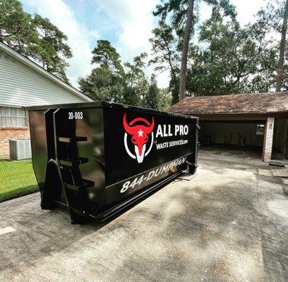 Remodels, Garage clean outs, and more! - All Pro Waste Services makes the process of finding and booking dumpsters in Montgomery County and surrounding areas stress free! Book online in 3 easy steps, no need to confirm, we will get your booking and have the dumpster delivered to your location as soon as the same day in most circumstances. Check availability, order swap-outs, dumps and pickups all online with a click of a button. We offer services to both commercial and residential customers 10, 15 & 20-yard roll-off dumpsters. Remodels, Garage clean outs, and more! - All Pro Waste Services makes the process of finding and booking dumpsters in Montgomery County and surrounding areas stress free! Book online in 3 easy steps, no need to confirm, we will get your booking and have the dumpster delivered to your location as soon as the same day in most circumstances. Check availability, order swap-outs, dumps and pickups all online with a click of a button. We offer services to both commercial and residential customers 10, 15 & 20-yard roll-off dumpsters.