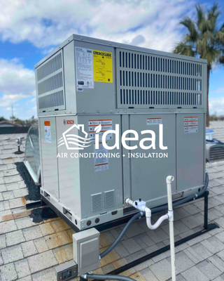 Bosch 18 SEER Packaged Heat Pump - We did a full replacement and redesign of this home's ductwork, installed a brand new Bosch 18.5 SEER packaged heat pump and also upgraded the insulation in the home to R-49 insulation. 

Prior to our work and energy efficiency upgrades, the customer was complaining about hot rooms in the summer time and uncomfortably cold rooms in the winter time. In addition, his SRP bill were high and well over $300 in the summer on his 2000 square foot home. He could not cool the home below 78 degrees and the airflow to the home was very weak. 

After our upgrades, the cool air pressure increased substantially in the home. There were no more hot rooms and the energy bills decreased by 20%.