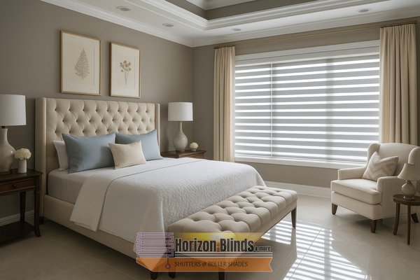 Drapery , Zebra Blinds @ Blackout Shades @ Screen Translucent. - Drapery, Zebra Blinds & Blackout Shades – Wilton Manors, Miami

We had the pleasure of working on a beautiful home in Wilton Manors, Miami. The homeowner requested a custom window treatment design that would seamlessly match the unique style and elegance of the house.

Our interior designer and decorator visited the property to evaluate the space and propose a solution that would enhance its sophisticated aesthetic. The result: a stunning transformation featuring elegant drapery, modern zebra blinds, and practical blackout shades.

The home’s walls, already adorned with refined, artistic touches, provided the perfect backdrop for our installation. The final look complements the home's character while adding functionality and style to every room.