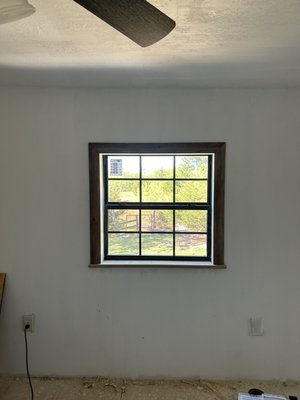 Window Addition - This customer wanted natural lighting in their bedroom so we suggested adding a window. Customer was extremely pleased with the results.