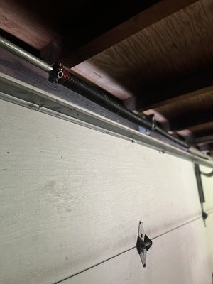New springs replacement for poly back door - the door goes up a few inches and stops, please check if the spring is broken. New springs replacement for poly back door - the door goes up a few inches and stops, please check if the spring is broken.