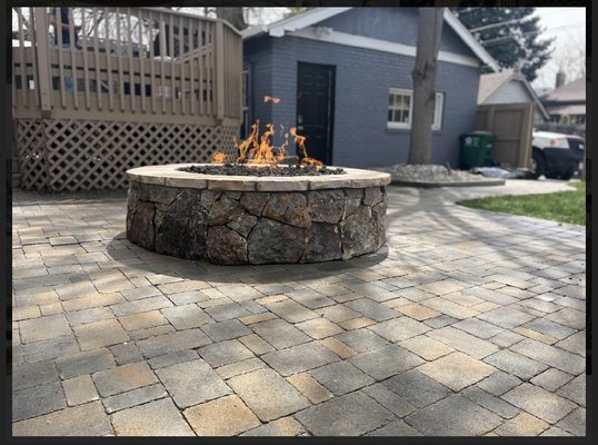 🔥🪵 Fire Pit Project - Custom Masonry Fire Pit: Included Black Lava Rocks 🔥🪵 Fire Pit Project - Custom Masonry Fire Pit: Included Black Lava Rocks