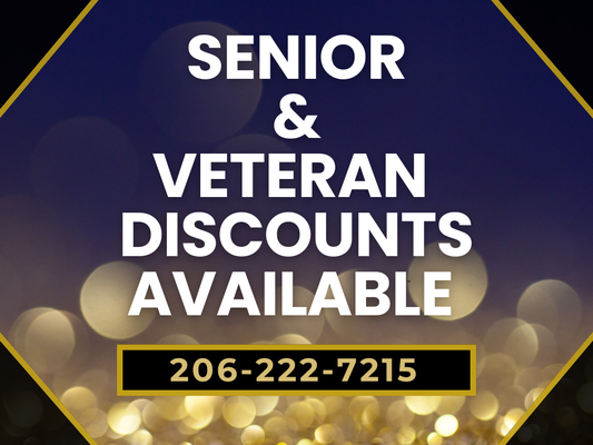 Exclusive Discounts for Seniors & Veterans! - Ask us about our Senior & Veteran Discounts Available