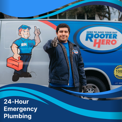 24-Hour Emergency Plumbing Service - Routine inspections, maintenance tasks, fixture upgrades, and many other plumbing services can wait for prescheduled appointments. However, there are times when unexpected plumbing problems emerge. Whether you're struggling with a backed-up sewer line, a dysfunctional water heater system, or a burst pipe, the specialists at Rooter Hero Plumbing are always ready to help. Our reliable local plumbers offer professional services 24/7. 24-Hour Emergency Plumbing Service - Routine inspections, maintenance tasks, fixture upgrades, and many other plumbing services can wait for prescheduled appointments. However, there are times when unexpected plumbing problems emerge. Whether you're struggling with a backed-up sewer line, a dysfunctional water heater system, or a burst pipe, the specialists at Rooter Hero Plumbing are always ready to help. Our reliable local plumbers offer professional services 24/7.
