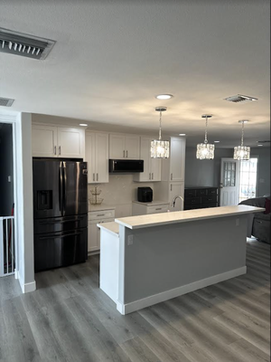 Kitchen Remodel in La Puente - On this job we removed two load bearing walls to create more of an open concept