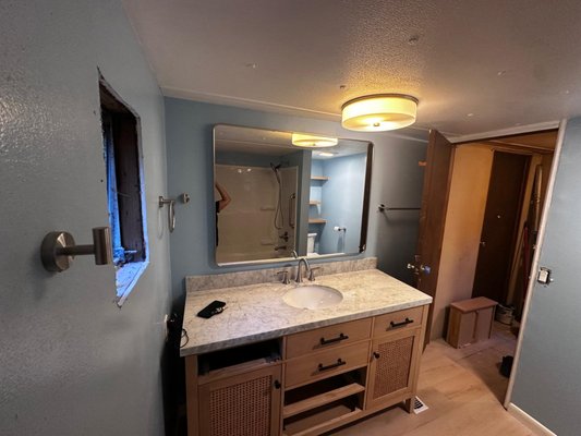 Extreme bathroom remodel - This extreme makeover strips a cramped, dated bathroom down to the studs to engineer oasis. Extreme bathroom remodel - This extreme makeover strips a cramped, dated bathroom down to the studs to engineer oasis.