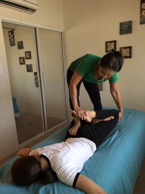Traditional Thai Massage - Traditional Thai style massage combines stretches, pulls, Thai yoga using hands, feet, elbows, and knees to loosen up the deep tissue muscles and relax your body. It improves blood circulation, reduces stiffness and pain. Traditional Thai Massage - Traditional Thai style massage combines stretches, pulls, Thai yoga using hands, feet, elbows, and knees to loosen up the deep tissue muscles and relax your body. It improves blood circulation, reduces stiffness and pain.