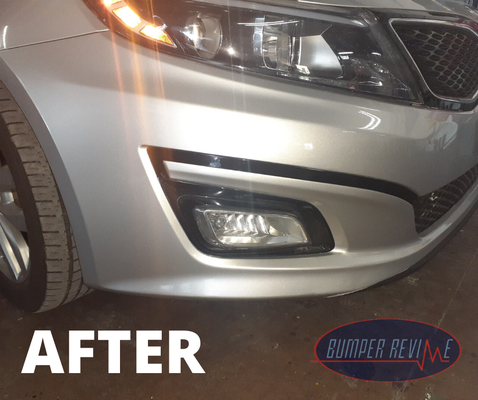 Bumper Revive - Bring Your Bumper Back To Life - If you have a scuff or scratch on your bumper, Bumper Revive offers one of the best San Diego mobile bumper repair services around. We are a completely mobile bumper repair company with over 5 years of experience. Our services come to your location (home or office) and generally, the repair is completed within 2 – 3 hours.
Matching the paint is no problem. We carry all the colors on board and the computer matches your factory color on site. No mismatch colors. Before we even spray, we can determine if it’s the exact color match. Your bumper will be restored back to pre-accident condition in no time.
If you have scuffs, punctures, a dented corner or a cracked bumper, contact us today. You can even send a few photos to 619.389.0993 for a fast and detailed quote. Bumper Revive - Bring Your Bumper Back To Life - If you have a scuff or scratch on your bumper, Bumper Revive offers one of the best San Diego mobile bumper repair services around. We are a completely mobile bumper repair company with over 5 years of experience. Our services come to your location (home or office) and generally, the repair is completed within 2 – 3 hours.
Matching the paint is no problem. We carry all the colors on board and the computer matches your factory color on site. No mismatch colors. Before we even spray, we can determine if it’s the exact color match. Your bumper will be restored back to pre-accident condition in no time.
If you have scuffs, punctures, a dented corner or a cracked bumper, contact us today. You can even send a few photos to 619.389.0993 for a fast and detailed quote.