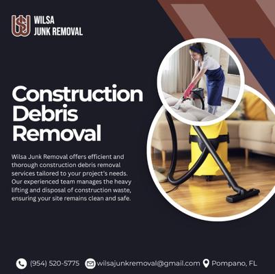 Construction Debris Removal Services - Why Choose Our Construction Debris Removal?
Same-Day & Next-Day Pickup
Heavy Lifting & Large Loads
Residential & Commercial Projects
Eco-Friendly Recycling & Disposal
Affordable, Transparent Pricing
Types of Construction Debris We Remove
Concrete, Bricks & Tiles
Lumber, Plywood & Drywall
Doors, Windows & Fixtures
Roofing Shingles & Materials
Renovation & Remodeling Waste Construction Debris Removal Services - Why Choose Our Construction Debris Removal?
Same-Day & Next-Day Pickup
Heavy Lifting & Large Loads
Residential & Commercial Projects
Eco-Friendly Recycling & Disposal
Affordable, Transparent Pricing
Types of Construction Debris We Remove
Concrete, Bricks & Tiles
Lumber, Plywood & Drywall
Doors, Windows & Fixtures
Roofing Shingles & Materials
Renovation & Remodeling Waste