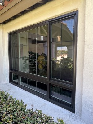 Upland Window and Patio Door Replacement - This Upland remodel showcases a custom color frame for its whole house window and patio door replacement project. Upland Window and Patio Door Replacement - This Upland remodel showcases a custom color frame for its whole house window and patio door replacement project.