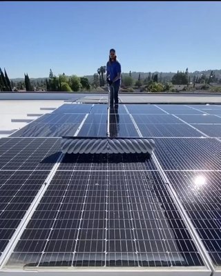 Commercial Solar Panel Cleaning - Solar panels are an investment and should be treated as such. To be running at maximum efficiency and producing the most solar savings for your facility, they should be professionally cleaned and maintained. Palm Coast Solar Cleaning provides commercial solar panel cleaning services to help keep your commercial solar panels producing the most solar output and savings as they were designed to do. Utilizing our professional water filtration system, our highly trained specialists will clean your solar panels, leaving them spot-free as if they were brand new. Commercial Solar Panel Cleaning - Solar panels are an investment and should be treated as such. To be running at maximum efficiency and producing the most solar savings for your facility, they should be professionally cleaned and maintained. Palm Coast Solar Cleaning provides commercial solar panel cleaning services to help keep your commercial solar panels producing the most solar output and savings as they were designed to do. Utilizing our professional water filtration system, our highly trained specialists will clean your solar panels, leaving them spot-free as if they were brand new.