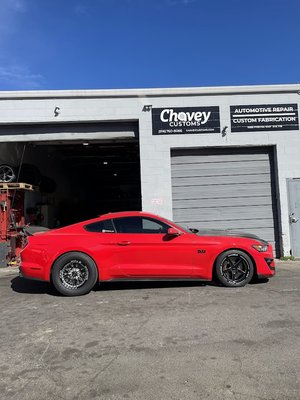 Custom Exhaust System - This 2021 Mustang came in for a custom exhaust system to mate to aftermarket mufflers that the customer requested. The best part was that this vehicle needed cutouts installed as well. Custom Exhaust System - This 2021 Mustang came in for a custom exhaust system to mate to aftermarket mufflers that the customer requested. The best part was that this vehicle needed cutouts installed as well.