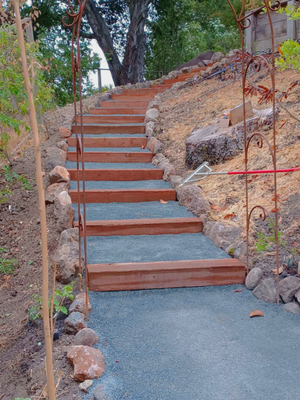 Outdoor landscape stairs - Outdoor landscape stairs are an incredibly low maintenance investment which generates visual value and interest, improve easier and safer accessibility to any area within a property while also being incredibly customizable to preference. Ask for a quote today! Outdoor landscape stairs - Outdoor landscape stairs are an incredibly low maintenance investment which generates visual value and interest, improve easier and safer accessibility to any area within a property while also being incredibly customizable to preference. Ask for a quote today!