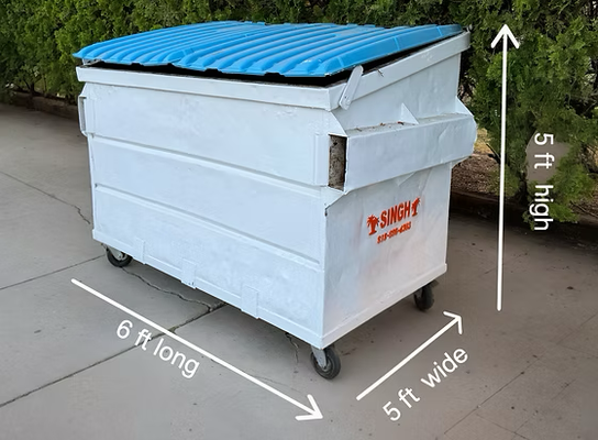 Event Dumpster Rental - We provided two 4-yard bins with secure lids and easy-roll wheels for a customer hosting an event. The customer required Saturday delivery, and we were able to accommodate their Saturday delivery request at no additional cost. The bin was delivered on time and positioned as requested, offering a convenient and reliable waste-management solution for the event.