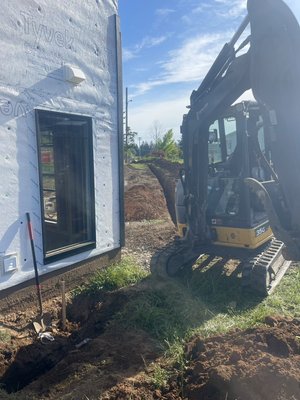 Electrical trench - We got this 120’ electrical trench ready for the customer in just a few hours. Electrical trench - We got this 120’ electrical trench ready for the customer in just a few hours.