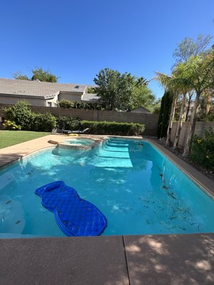 Mr. Dave's dusty pool - Our 6-step weekly service process ensures that you can rest easy knowing we did our job
1.) Test & treat water
2.) Brush tiles & walls
3.) Skim surfaces
4.) Vacuum floors & steps
5.) Inspect pumps & filters
6.) Send weekly Smiley’s Report with water health data, pool prescription & photo record of your sparkling clean pool. Mr. Dave's dusty pool - Our 6-step weekly service process ensures that you can rest easy knowing we did our job
1.) Test & treat water
2.) Brush tiles & walls
3.) Skim surfaces
4.) Vacuum floors & steps
5.) Inspect pumps & filters
6.) Send weekly Smiley’s Report with water health data, pool prescription & photo record of your sparkling clean pool.
