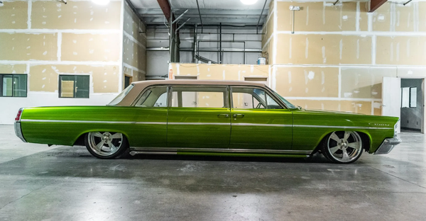 Modified 1963 Pontiac Catalina Limousine - This customer wanted a general vehicle inspection. After the inspection all parties agreed that the following would be addressed:
* Fixed minor issues such as securing loose wires, hoses, and cables as well as greased front steering linkage, and filled tires with air to proper PSI.
* Fix driver's side rear door lock knob by installing the door lock correctly.
* Reinstalling head liner pocket.