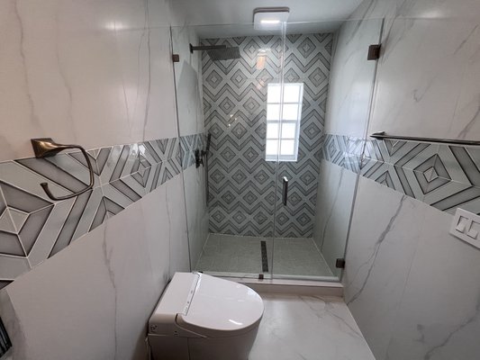 Bathroom remodel - This was an old small bathroom. After remodeling it our customer loves it.